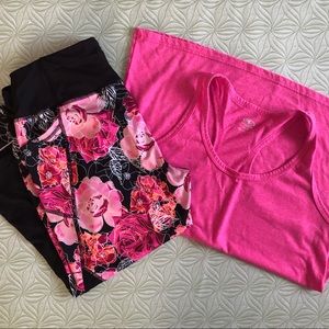 Avia Crop Leggings And Athletic Works Tank Top Set